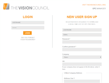 Tablet Screenshot of opcmgr.thevisioncouncil.org
